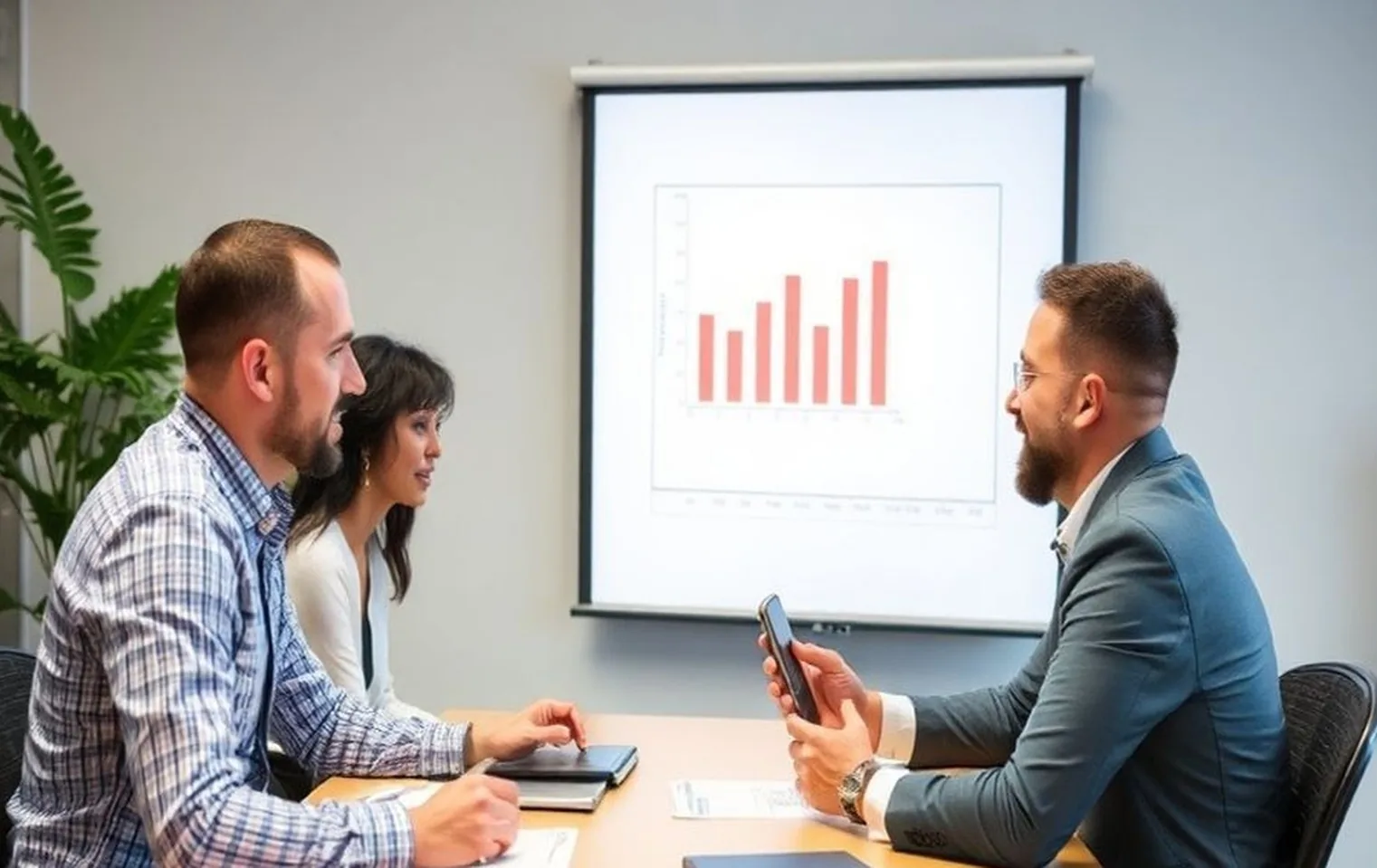 Business sales coaching session with professionals